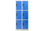 Vestiaire Métal 6 Cases Bleu - Manutan Expert