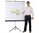 Ecran de projection sur trépieds- BI SILQUE - 150 x 150