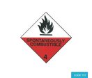 Etiquettes classe 4.2 combustion spontanée (100 mm x 100 mm) - CODE 197