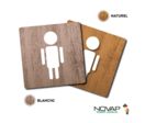 Plaquettes de porte 90x90mm - Toilettes hommes - Wood 
