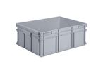 UTZ - Bac norme Europe 134L Gris - 800x600x320mm - Gerbable, Usage Alimentaire, Recyclable