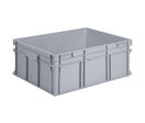 UTZ - Bac norme Europe 134L Gris - 800x600x320mm - Gerbable, Usage Alimentaire, Recyclable