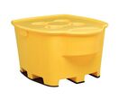 Promens - Bac de rétention plastique 1030L Jaune - 1700x1390x905mm - 4 fûts - Polyéthylène résistant