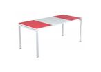 Bureau droit 140 easy rouge