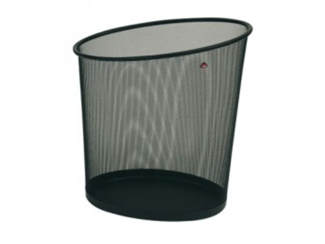 Corbeille à papier en métal Mesch Alba Noir 20 L