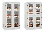 Armoires de stockage pour produits chimiques et corrosifs Série ECO Multirisque Portes vitrées