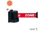 Support mural avec sangle Rouge Zone contaminée 3m x 50mm - 2050241