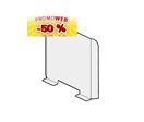 Écran de protection Plexi H95 L76 P16 - passe documents H10xL30mm