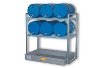Rayonnage de rétention jusqu'à  12 fûts de 60 litres