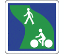 Panneau indication voie verte C115