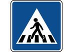 Panneau indication d'un passage piétons