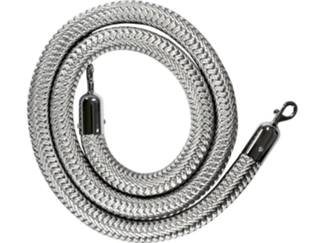 Cordon à mousqueton de 2 m Gris - 2040075