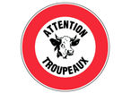 Panneau Attention troupeaux - Rigide Ø450mm - 4080802