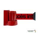 Support mural rouge avec sangle rouge accès interdit 3m x 50mm - 2053884