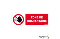 Panneau Zone de quarantaine - 450x150mm - 4064499