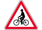 Panneau danger cyclistes A21