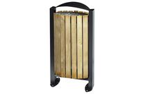 Corbeille en bois et acier Akea