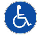 Panneau Handicapés (logo) - Rigide Ø450mm - 4081014