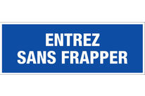 Panneau Entrez Sans frapper - Rigide 330x120mm - 4140131