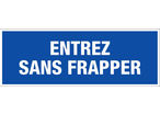 Panneau Entrez Sans frapper - Rigide 330x120mm - 4140131