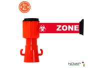 Dérouleur de sangle 50mmx4m Rouge Zone contaminée - 2830331