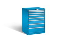 Armoire fixe à 8 tiroirs | KEY Lock Bleu clair RAL 5012  