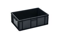 Manutan Expert - Bac norme Europe 39L Gris Foncé - Polypropylène - Gerbable - Recyclé 100%