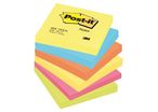 Notes Post-it  assortis Fluo 76 x 76 Lot de 6 - 654TF