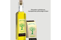 Etiquettes synthétiques transparentes