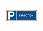 Panneau d'indication horizontal parking réservé direction