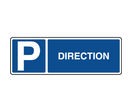 Panneau d'indication horizontal parking réservé direction