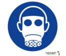 Panneau Obligation de porter un masque a gaz - Novap