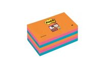 Bloc Notes Super Sticky assorties Post-it 76 x 127 Lot de 6 Blocs