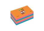 Bloc Notes Super Sticky assorties Post-it 76 x 127 Lot de 6 Blocs