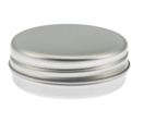 Pot cosmétique aluminium au couvercle plat vissant