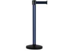 Poteau Alu Bleu laqué à sangle Noir/Bleu 3m x 50mm sur socle portable - 2010092
