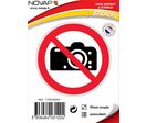 Panneau Appareil photo Interdit - Vinyle adhésif Ø80mm - 4031224