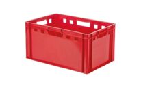 Bac à viande en plastique norme EURO E3 avec parois et fond pleins 60 L | FK-E3-4630 
