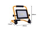 Projecteur LED 20W Pour Chantier Portable IP65 + 3M de câble
