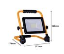 Projecteur LED 20W Pour Chantier Portable IP65 + 3M de câble