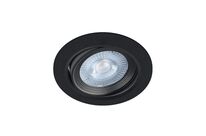 Spot LED Encastrable Orientable 5W Rond Noir SMD - Blanc Chaud 2300K - 3500K