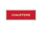 Panneau d'incendie horizontal photoluminescent chaufferie