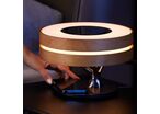 Lampe de Chevet Ronde "Horizon" avec Enceinte & Chargeur Sans fil - Dimmable Tactile