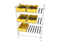 Stockage dynamique haute capacité | Étagère à rails FIFO 3 niveaux N° 33A-2