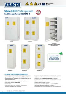 Armoires de sécurité pour le stockage de produits chimiques non inflammables