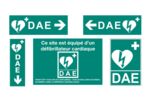 6 signalétiques intérieures autocollantes pour défibrillateurs | Réf. 984161111481