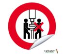 Panneau Une seule personne par machine - Vinyle adhésif Ø300mm - 4037974
