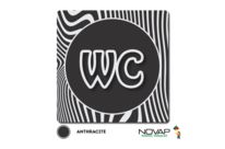 Plaquette WC - Design Anthracite 90x90mm - 4330938