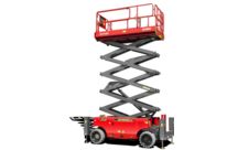 Nacelle ciseaux thermique tout terrain  Magni DS 1418 RT (hauteur 14.30 mètres capacité 363 KG)