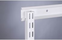 Console - Acier laqué blanc double perforation